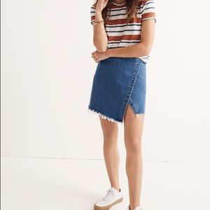 Madewell Denim Skirt with Faux Wrap